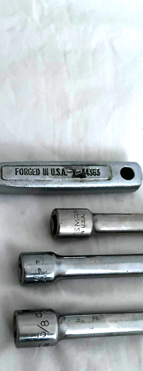 4 Pcs. CRAFTSMAN 3/8 DR EXTENSIONS 3″ 6″ 10″ 44264 261 262 and BREAKER BAR 44363