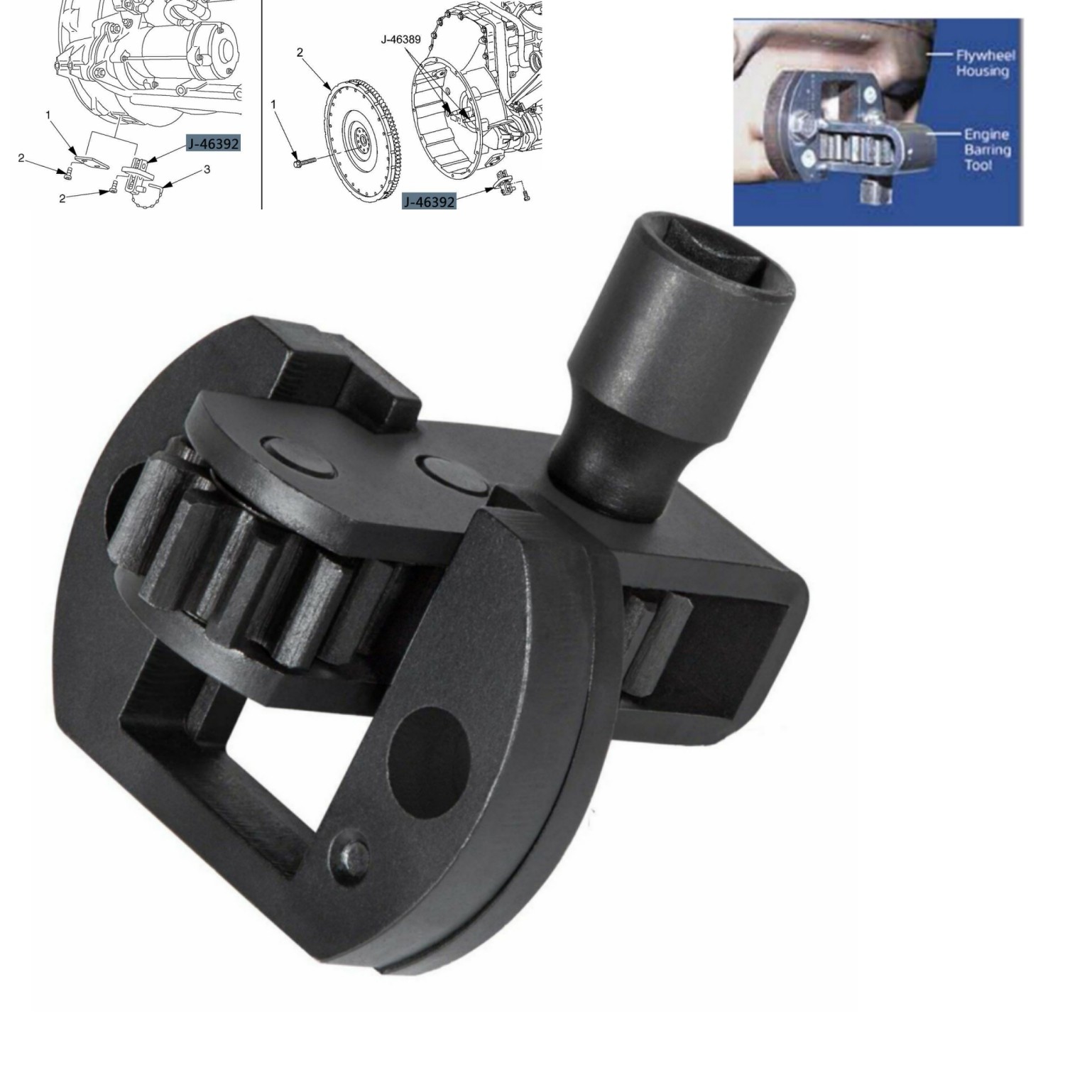 W470589046300 J-46392 Engine Barring Tool for Detroit Diesel DD13 DD15 DD16