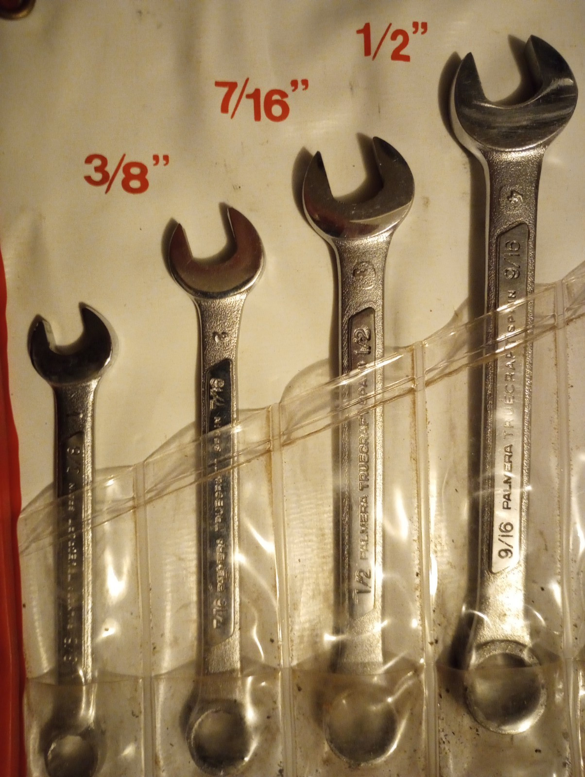 Vintage Truecraft 14 Piece Combination Wrench Set Sizes3/8″ To 1-1/4″ #BO14R