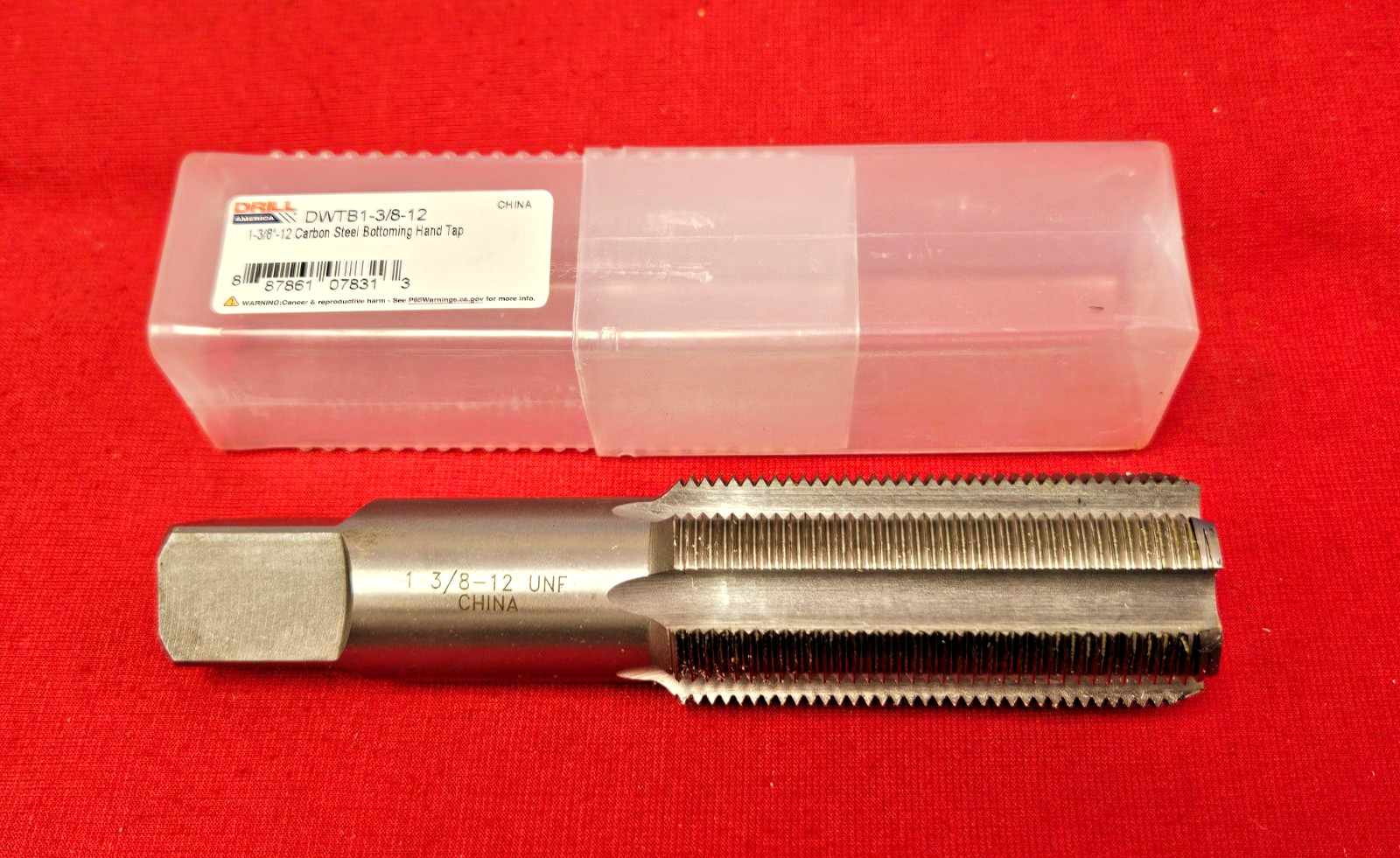1-3/8″-12 NF Tap Alfa CSHTB70559 Carbon Steel Bottom Hand Tap 4FL US Seller