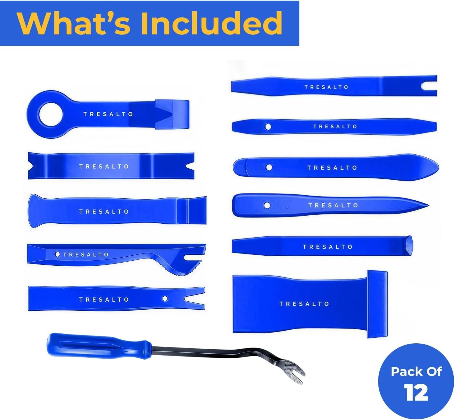 Compact 12 Piece Auto Trim Removal Tools for Effortless Clip and Molding Tasks