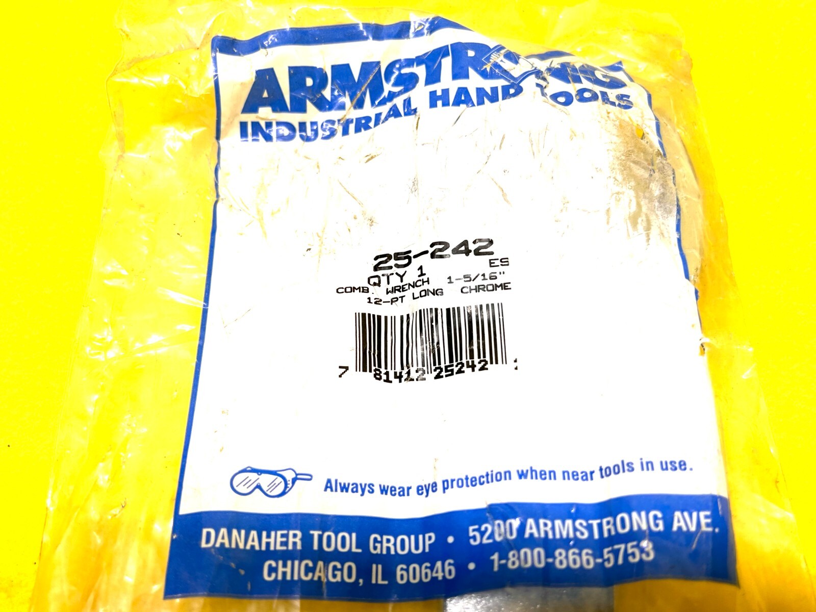 ARMSTRONG TOOLS 1-5/16″ USA 12-POINT LONG CHROME COMBINATION WRENCH 25-242 NEW