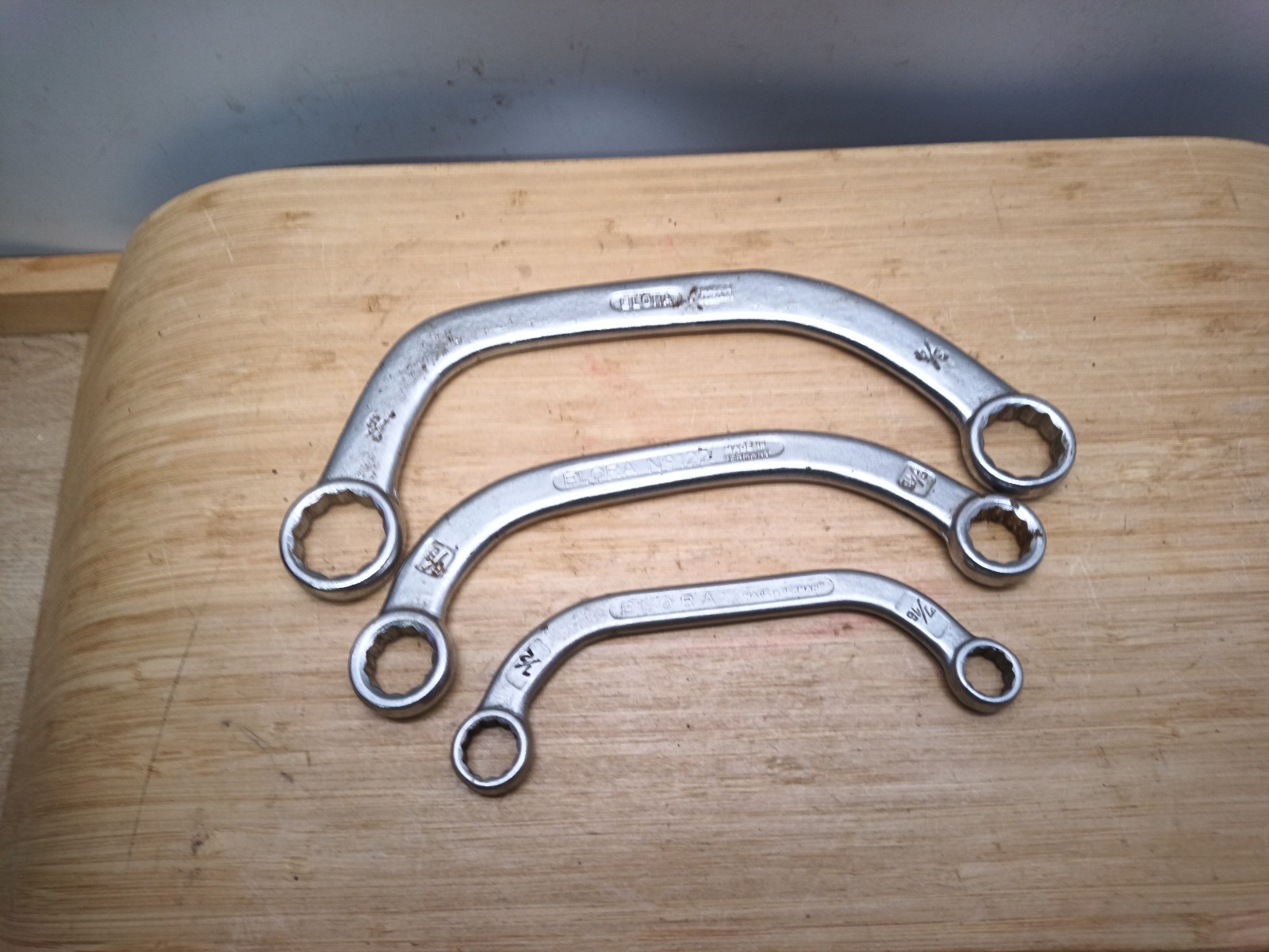 Elora No 122 AF Obstruction Ring Spanners 7/16,1/2,9/16,5/8,3/4&7/8