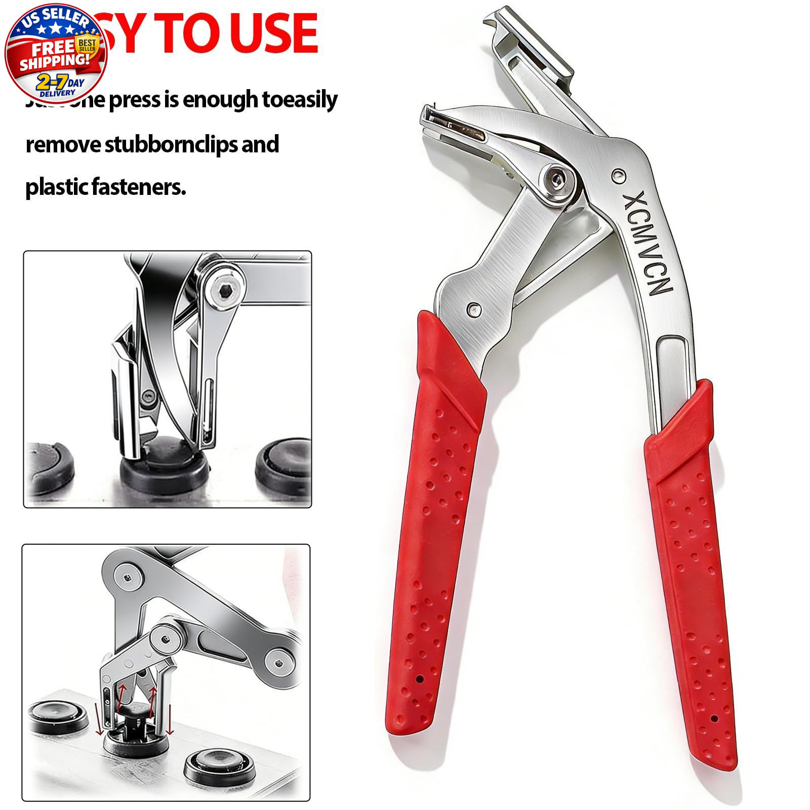 Car Clip Pliers, Professional Auto Removal Pliers Tool, Panel Red