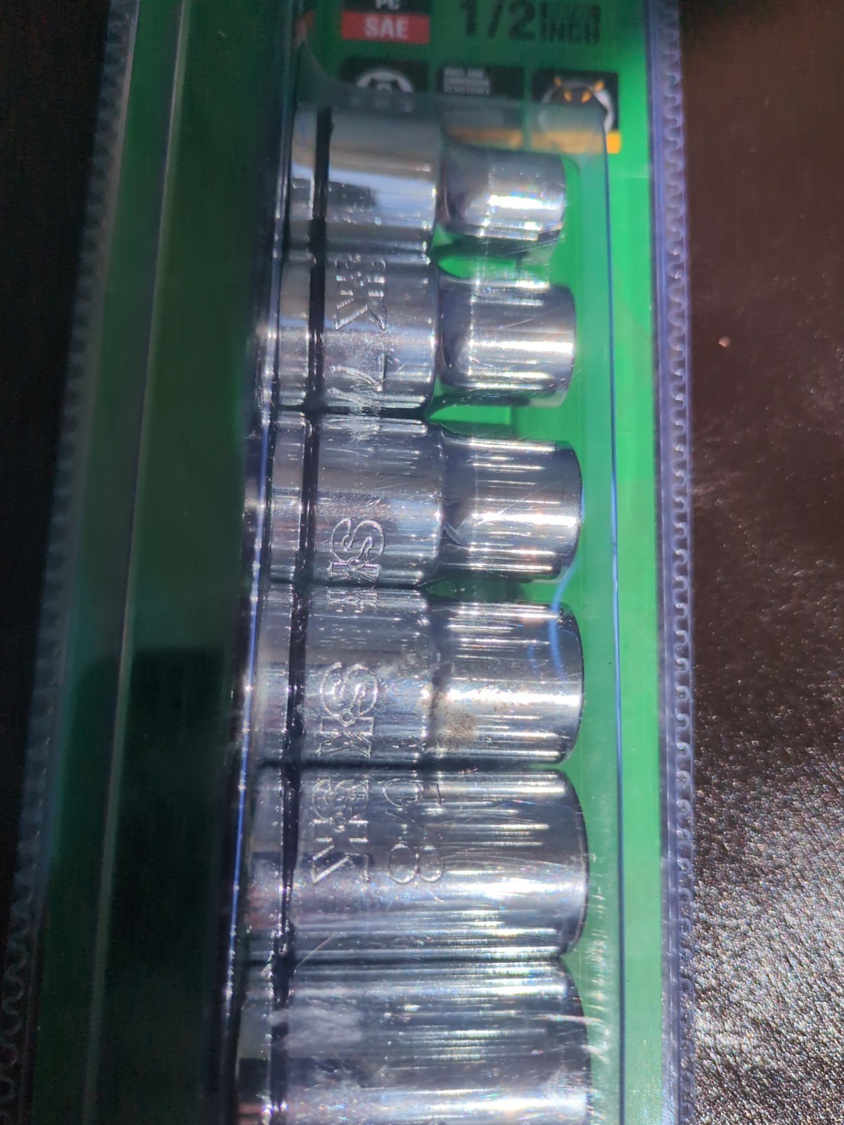SK Professional Tools 1/2″ Drive 11 Piece SAE Socket Set With Rail New WARRANTY