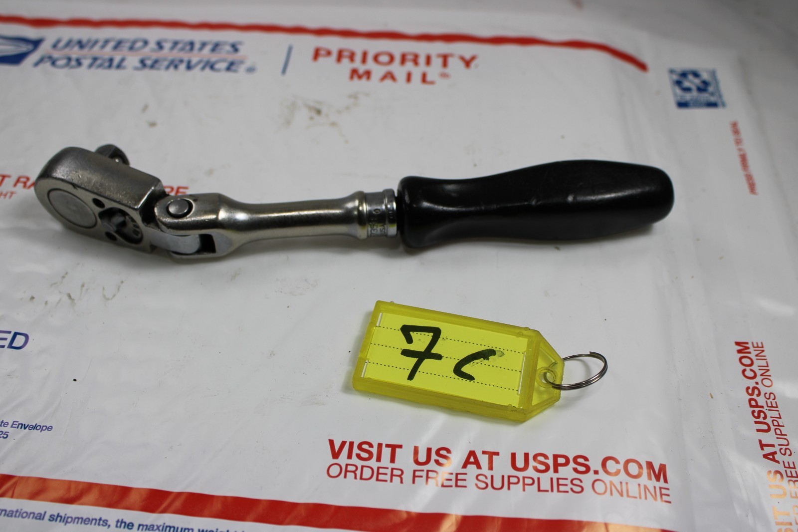 Snap On Tools F735B Flex Head 3/8″ Drive Ratchet Black Hard Handle USA