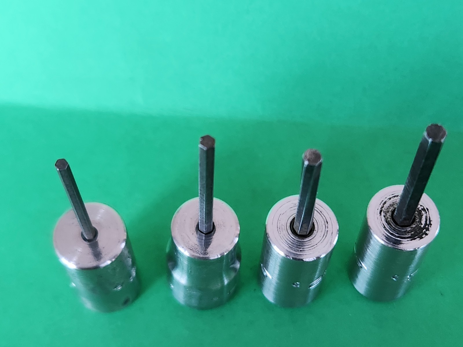 Snap On 4 pc 1/4″ Dr. SAE Hex Driver Bit Socket Set 1/16″-7/64″ T6