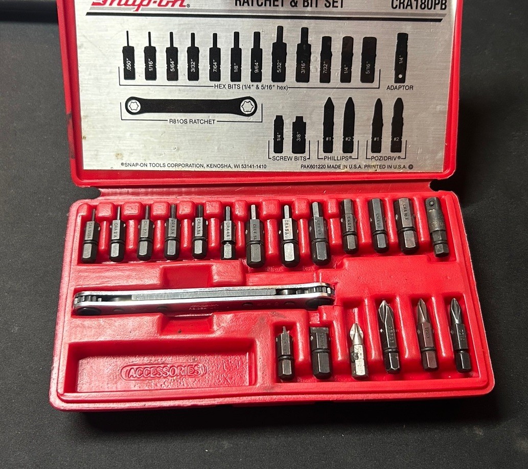 Snap On Offset Driver Set Ratchet & Bit Set CRA180PB