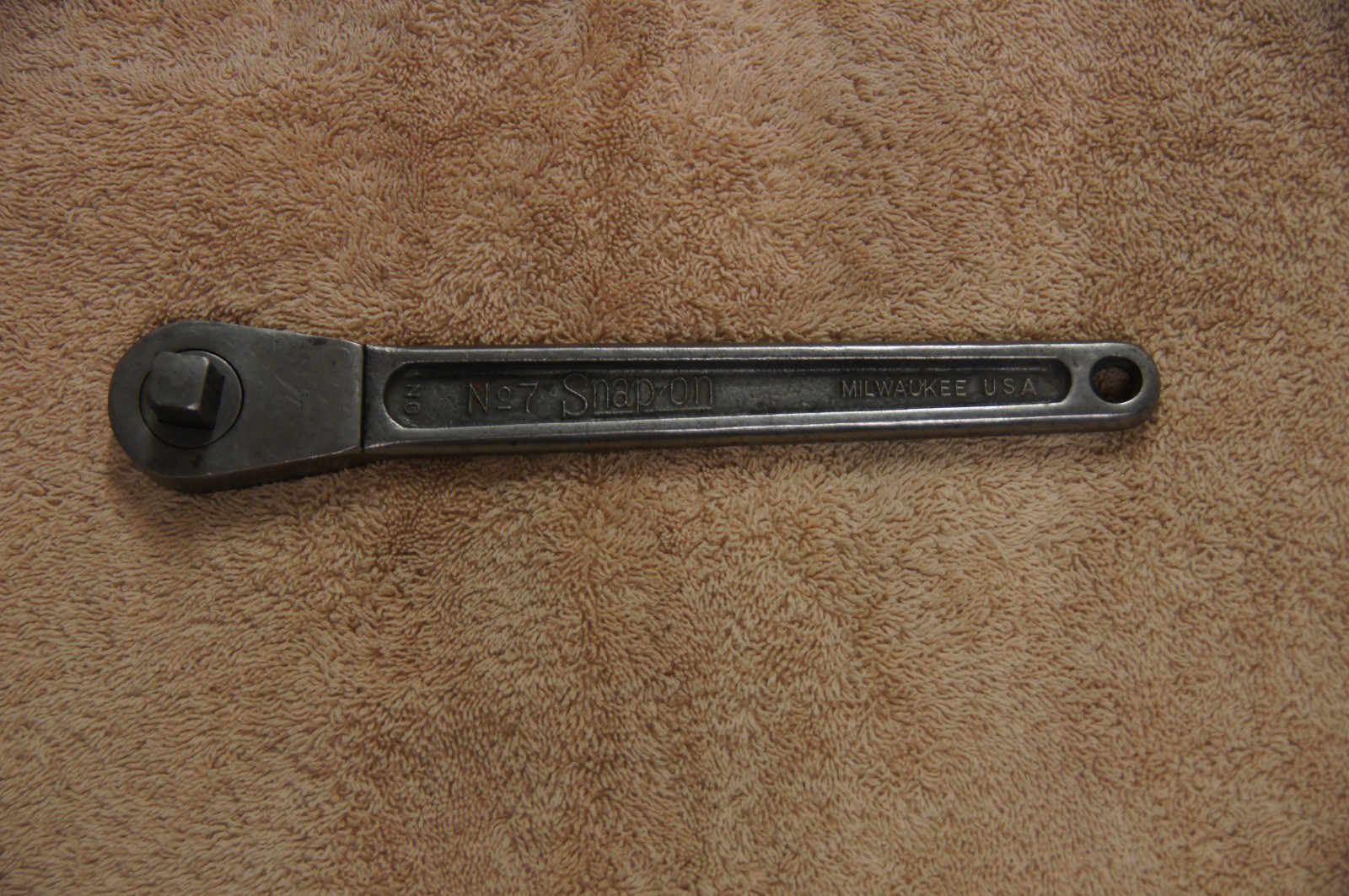 Snap-on antique ratchet wrench No 7 patent applied for