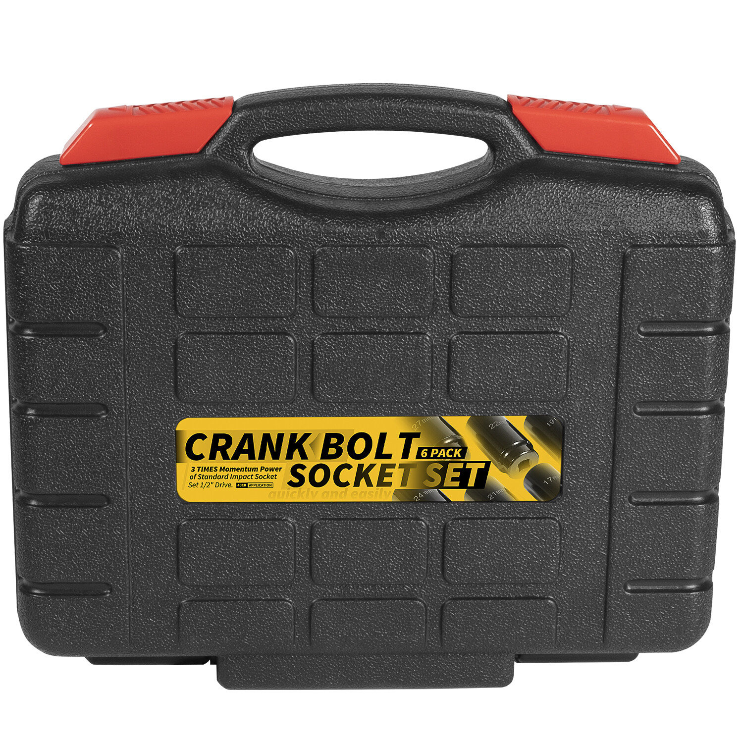6 Pack Crank Bolt Socket Set Harmonic Balancer Impact Socket 17/19/21/22/24/27m