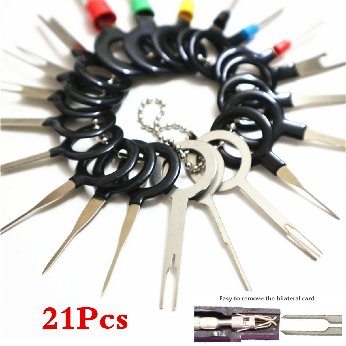 21Pcs/Set Car Terminal Removal Wiring Crimp Connector Pin Extractor Repair Tools