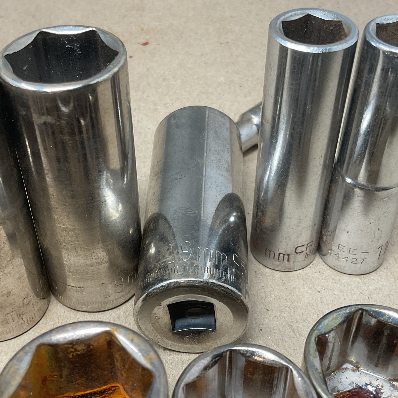 Craftsman Socket Lot of 55 Mixed Drive Metric USA Vintage