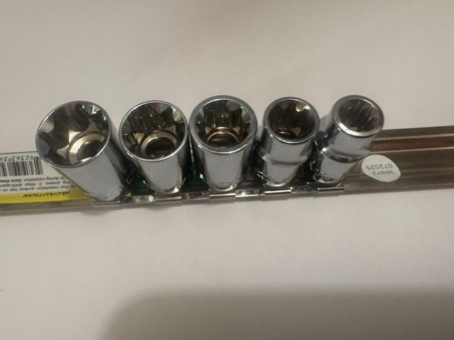 NEW Craftsman 5pc SAE 8-Point 3/8″ Drive Socket Set Lot (1/4″ to 1/2″) + RAIL