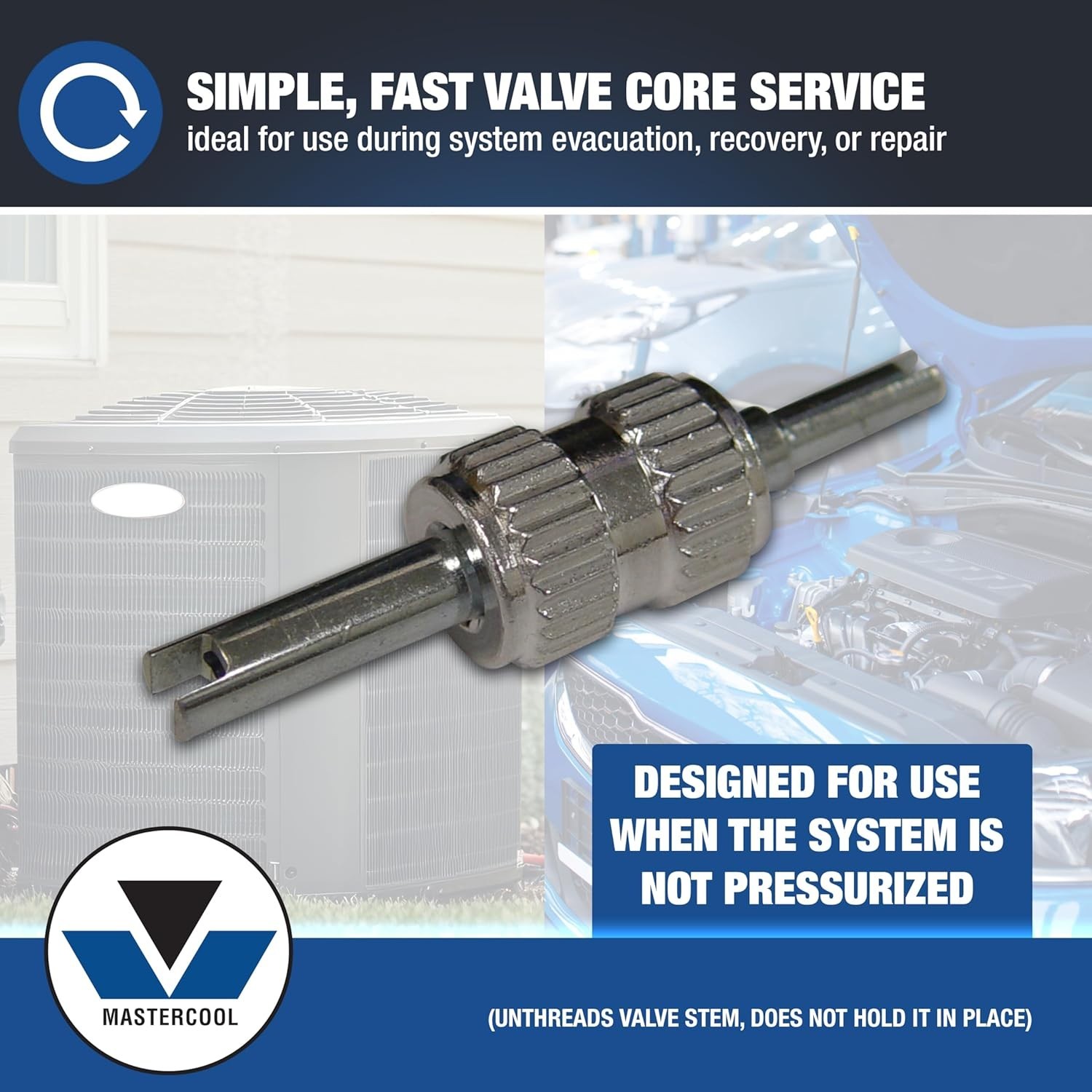 Compact Valve Core Tool for R12/R134a Systems