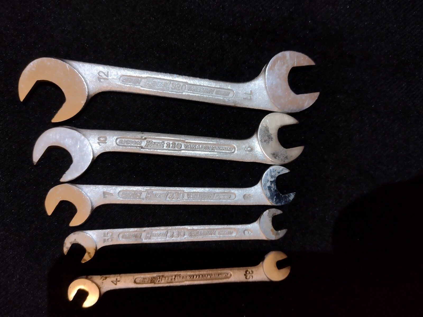 Hazet 330 SPANNER Miniature SIZES; 3.5×4 & 5.5×6 & 7×8 & 9×10 & 11×12 Tool Kit,