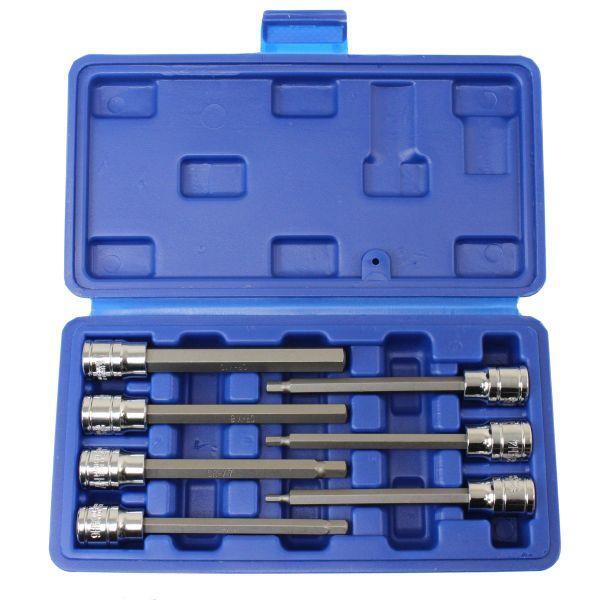 US PRO Extra Long Hex Bit Socket Set 3/8″ Dr Allen Keys H3 4 5 6 7 8 10mm 1399