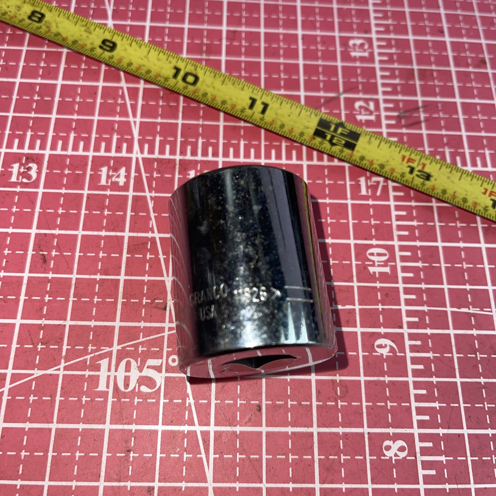 NOS Granco USA 11826 27 MM Metric 1/2 Drive 12 Point Socket Vintage 27MM