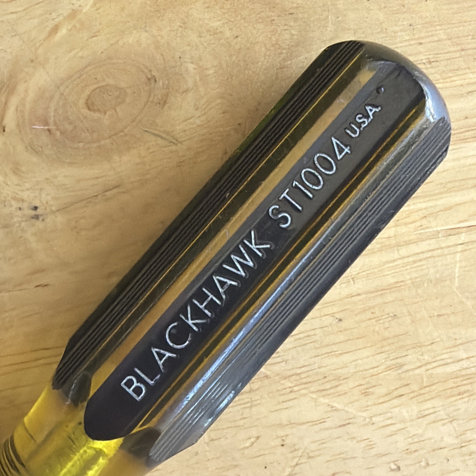 Blackhawk Tools 1/4″ Flat Slotted Screwdriver Yellow Black Handle ST1004 USA