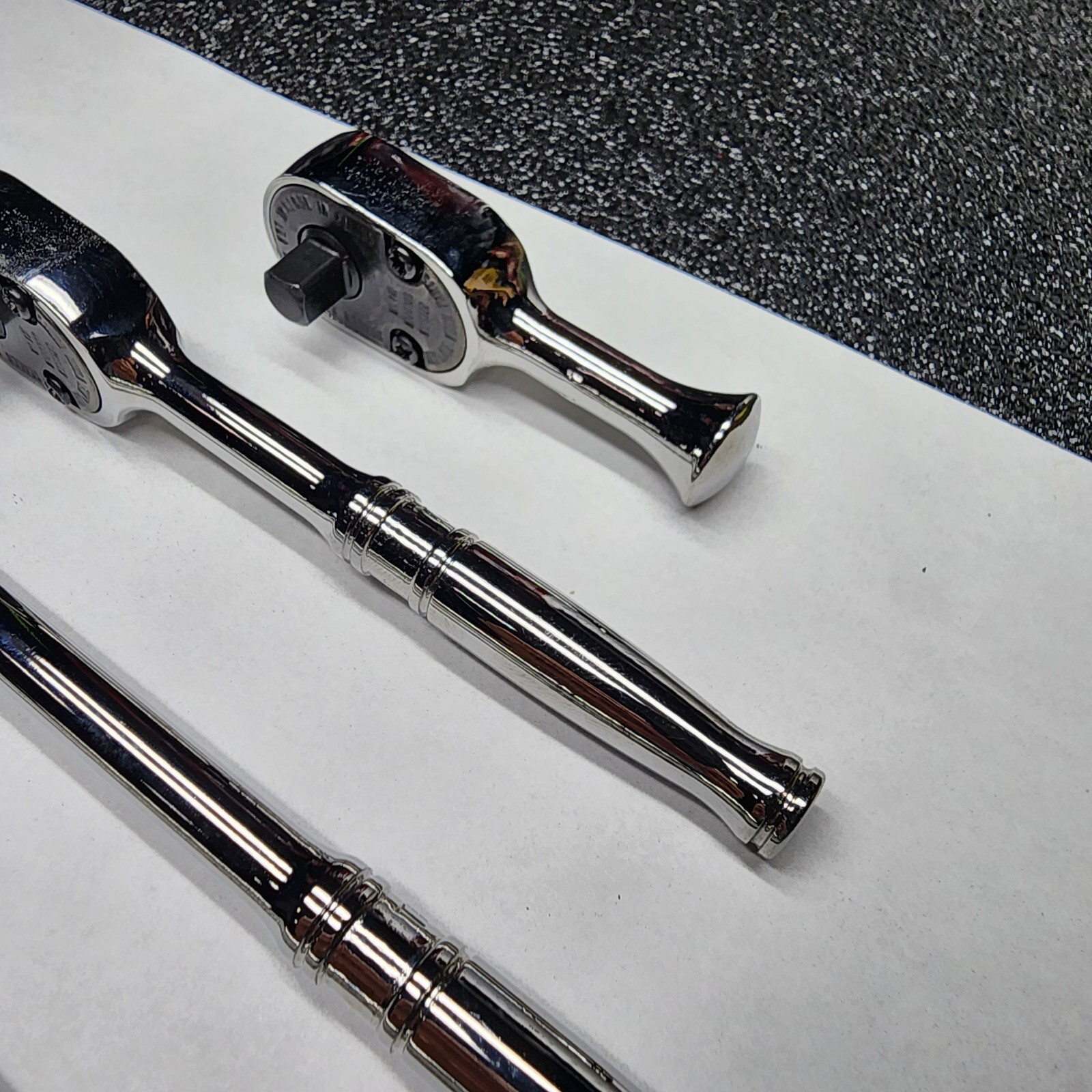 Snap-on Tools USA NEW 4pc 1/4″ Drive Fine Tooth Chrome Handle Ratchet Lot Set