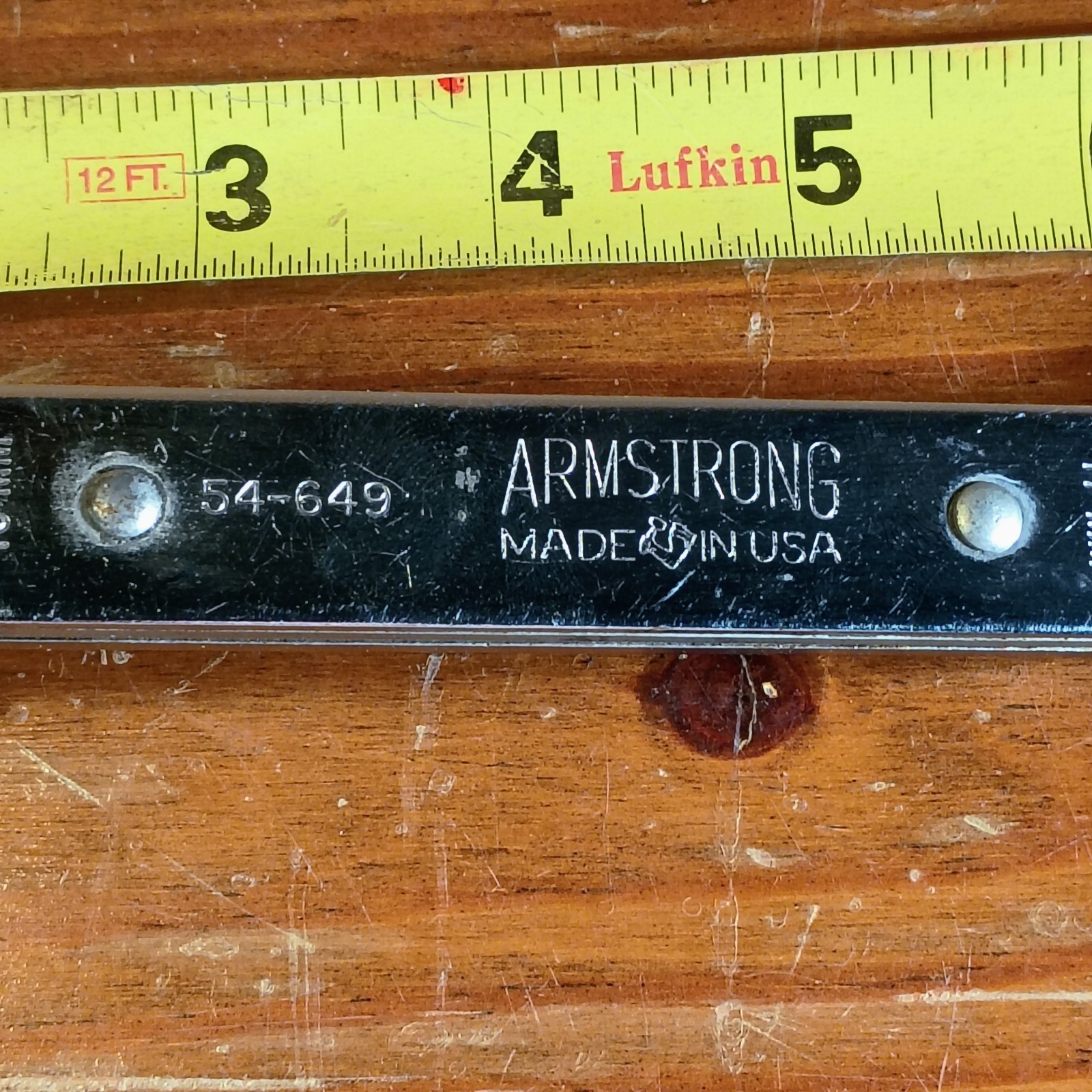 1990s Armstrong Made In USA 12 Point Offset Ratcheting Box End Wrench 15mmx17mm