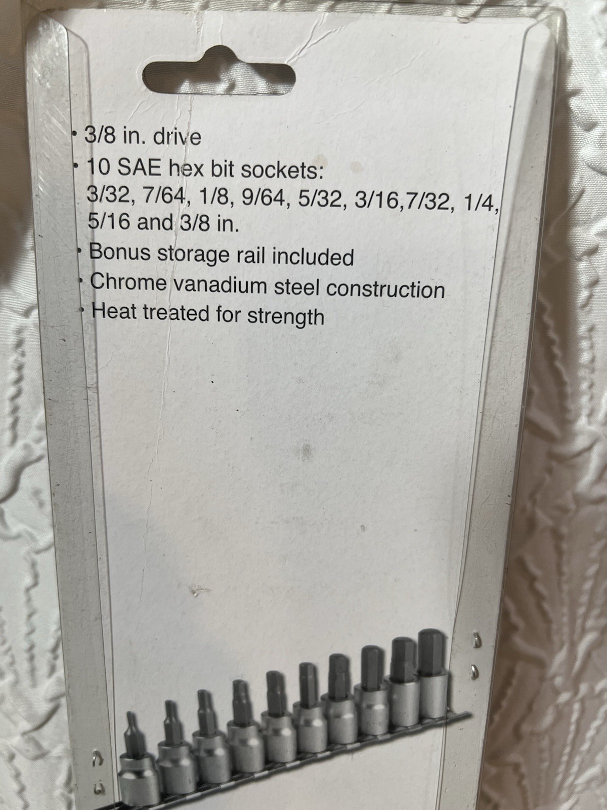 Performance Tool W1387 3/8″ Drive SAE Hex Bit Socket Set 10 Pieces Taiwan