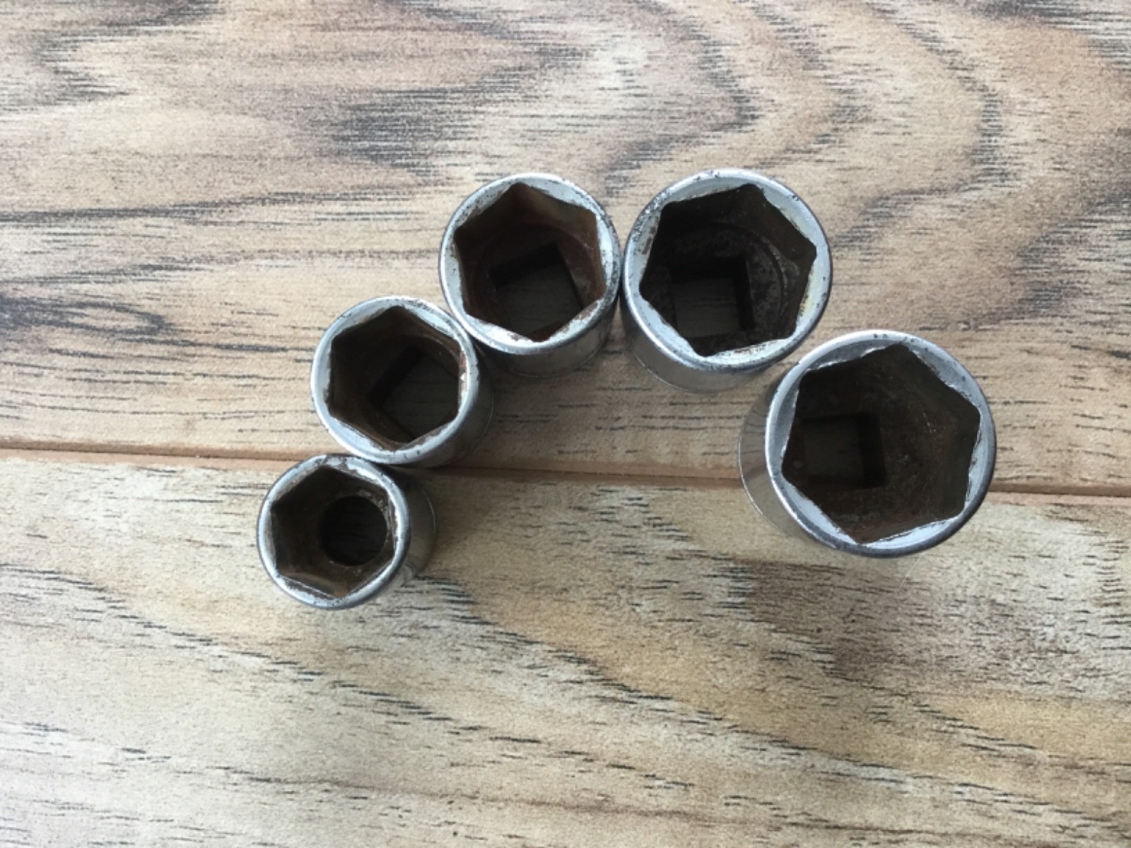 Snap-On 5 Piece Socket Lot – FS Series 3/8″ Drive 6PT, 1/2″ to 3/4″ USA