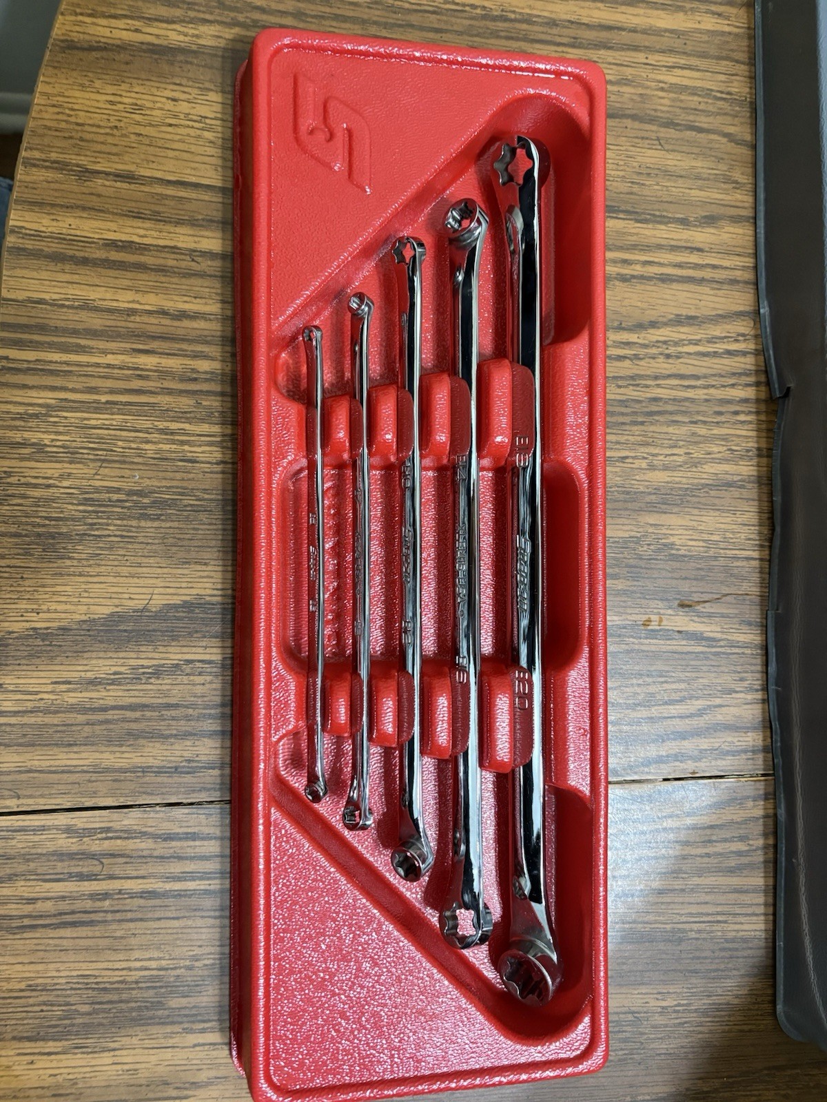 Snap-on 5 Pc TORX Long 10° Offset Box Wrench Set (E5-E20) New