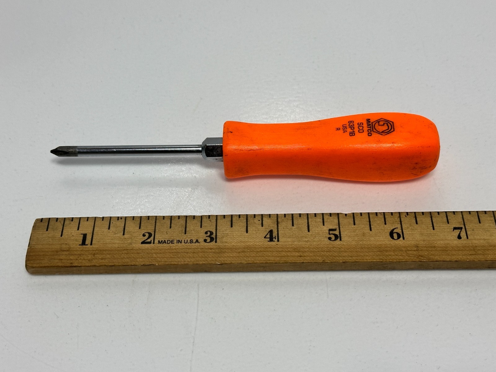 Matco Tools USA SCO 63P1B #1 Phillips Tip Orange Hard Handle Screwdriver
