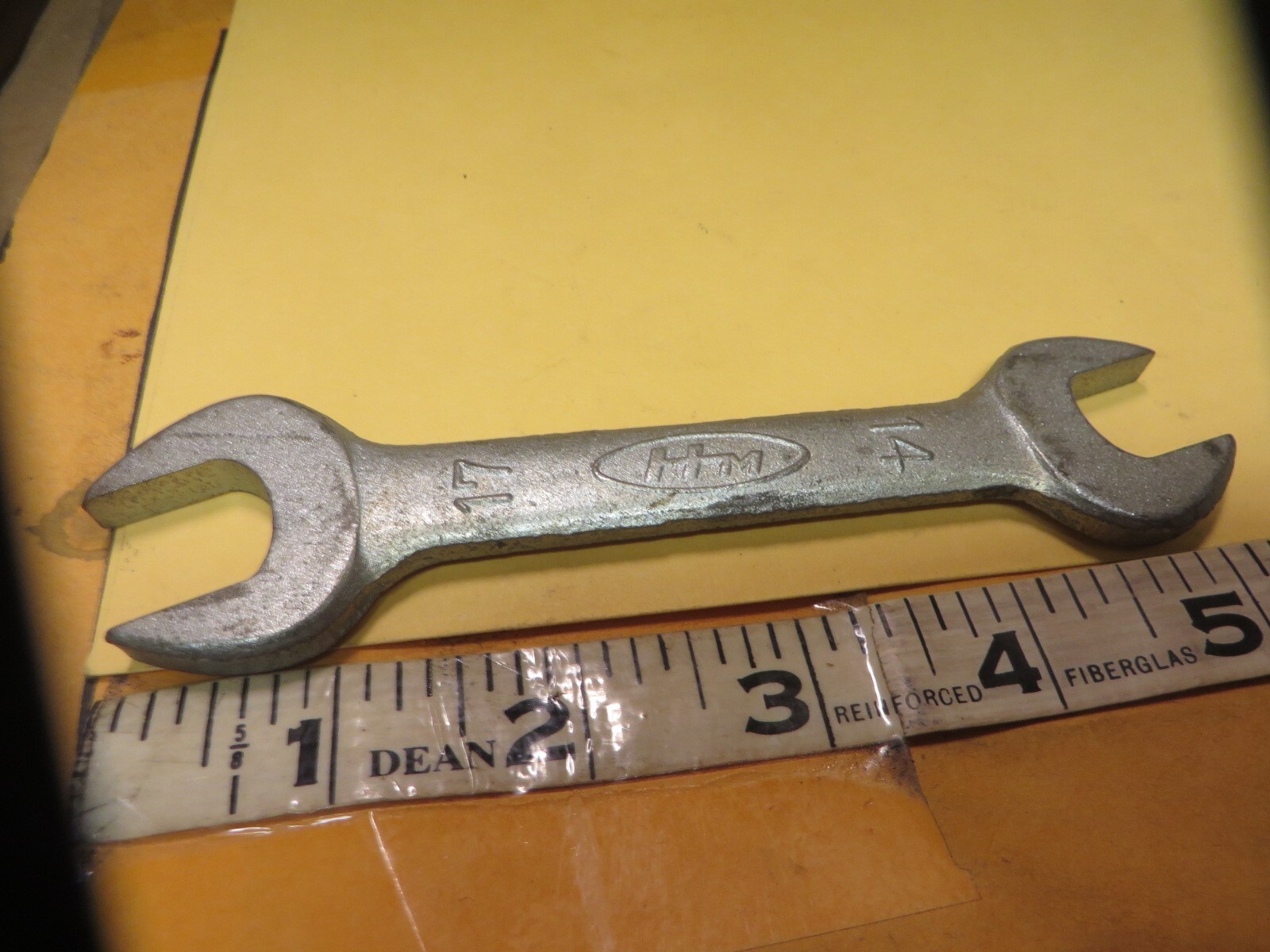 HONDA MOTORS STUBBY DUAL SIZE open end WRENCH 17mm-14mm Riken Kaki Kōgyō (RK)