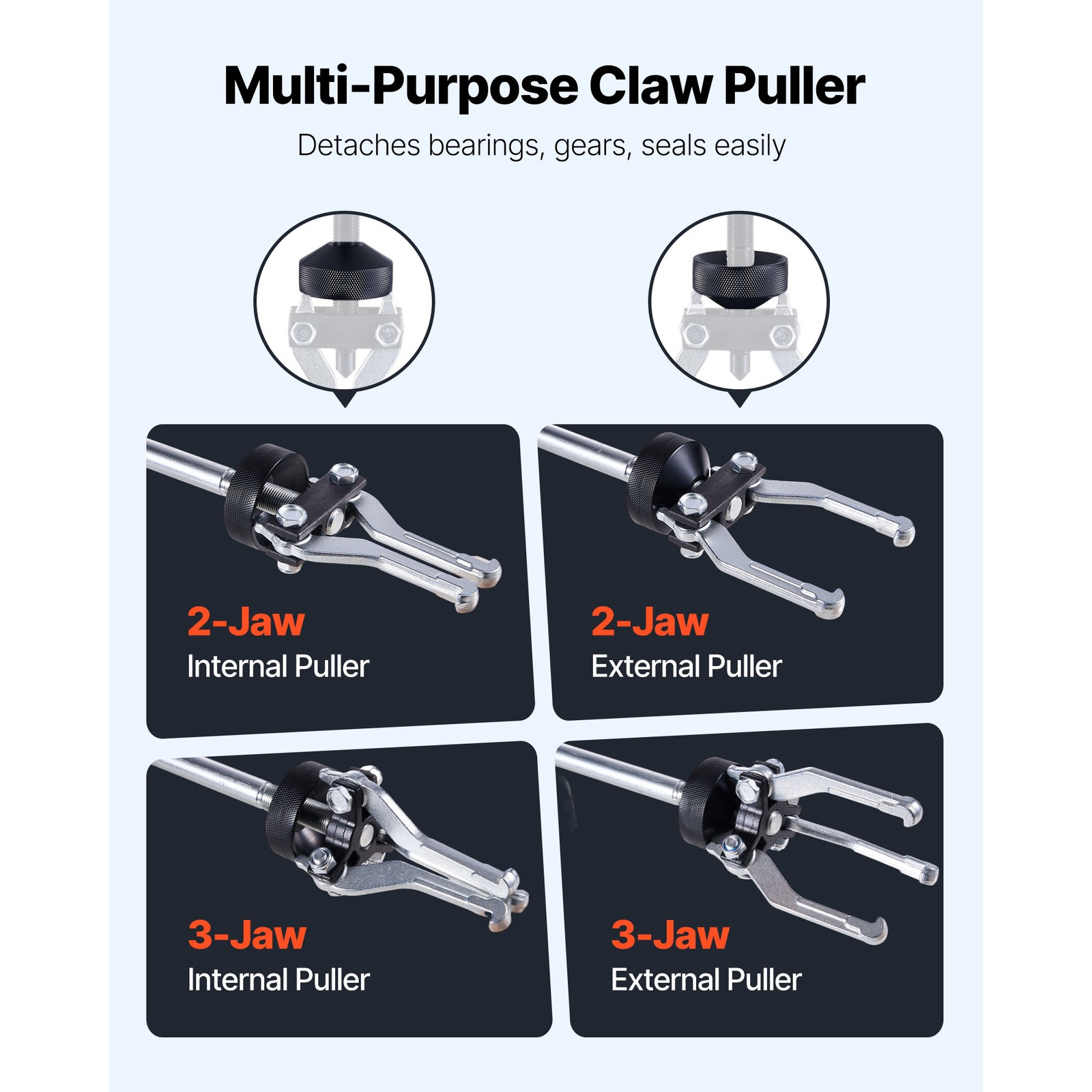 Uimoso 15PCS 9-Way Slide Hammer Set for Wheel Hub and Bearing Removal