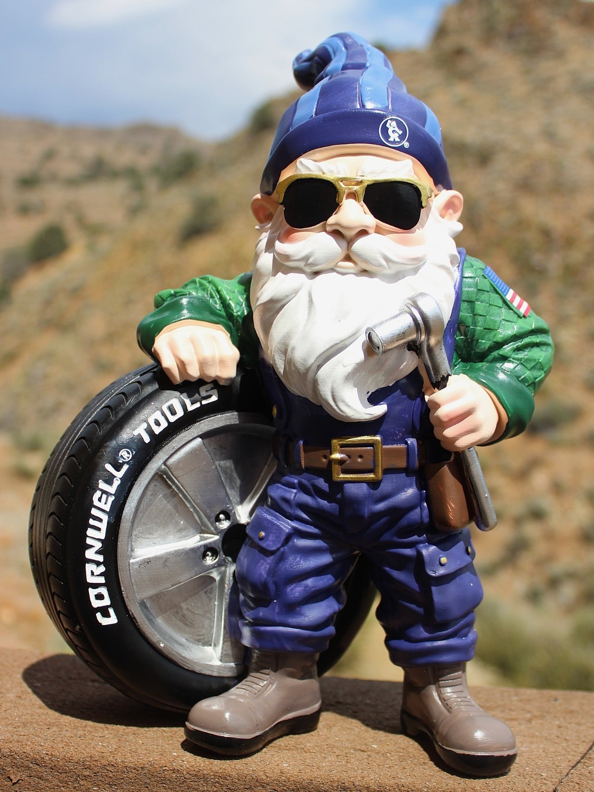 CORNWELL TOOLS – 2026 – GNOME with TIRE – NEW IN BOX – 11 1/2″ tall – CGGNOME2