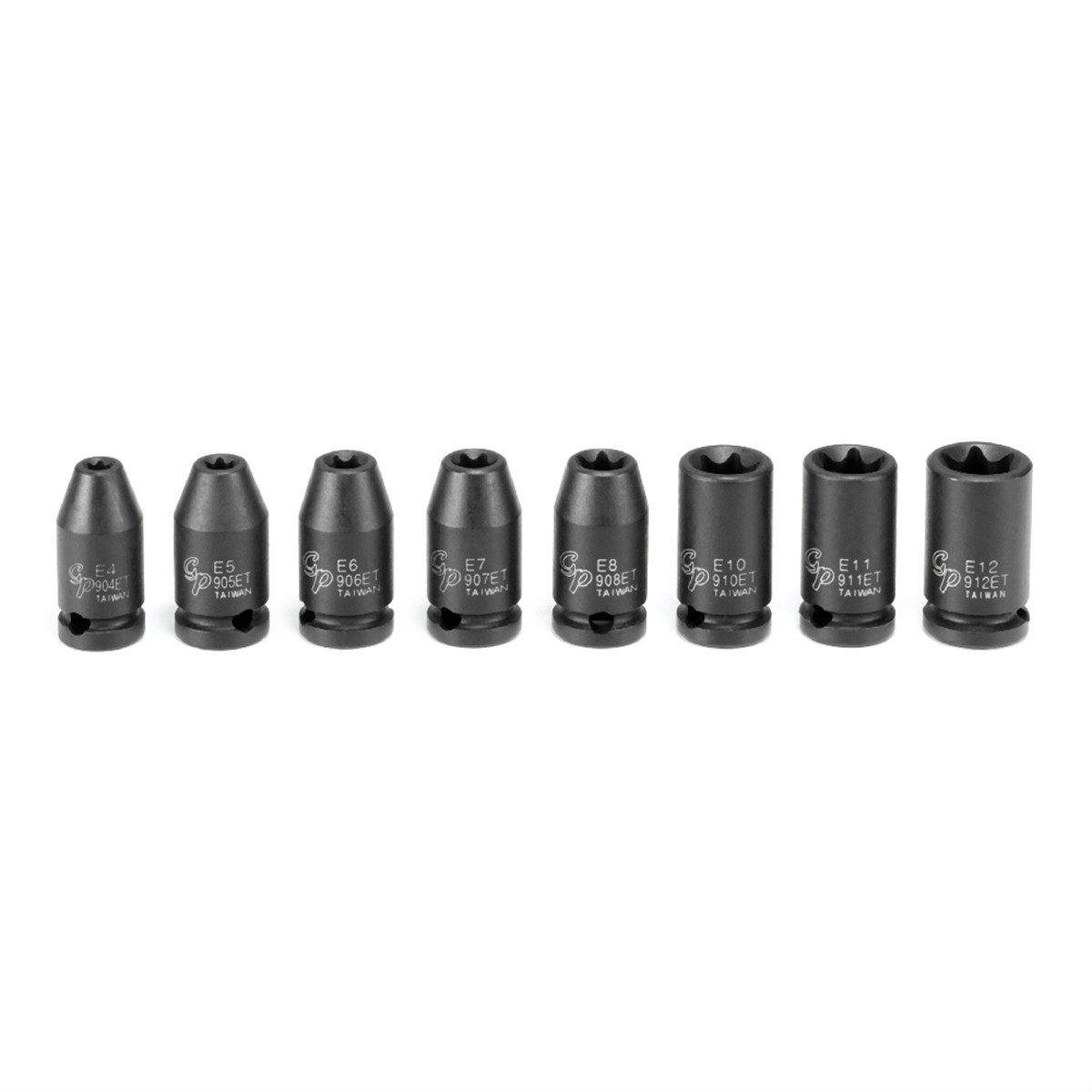 Grey Pneumatic 1/4″ Drive 8 Piece External Star Impact Socket Set