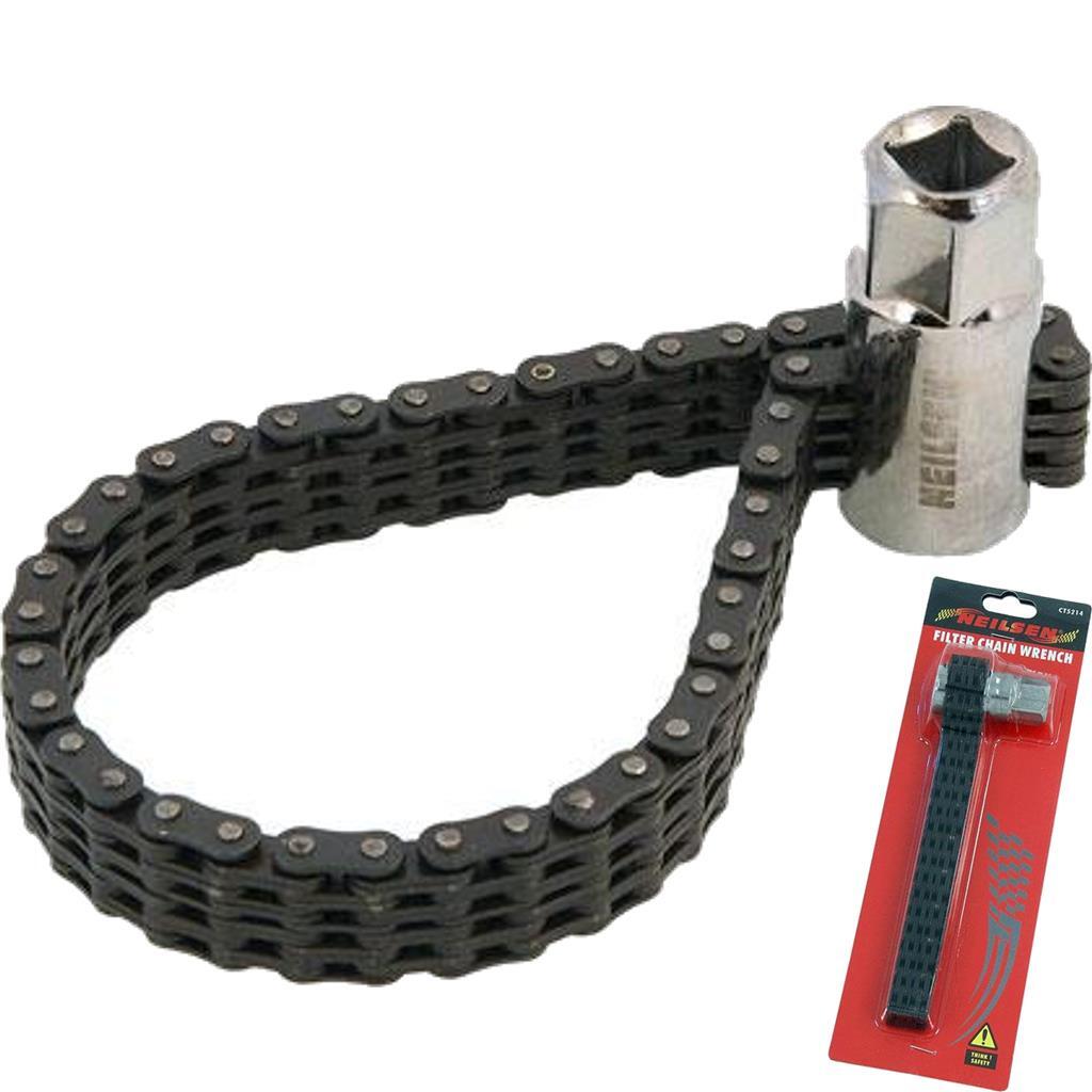 Neilsen Oil Filter Wrench Chain Spanner Socket Removing Filter 21mm 1/2″