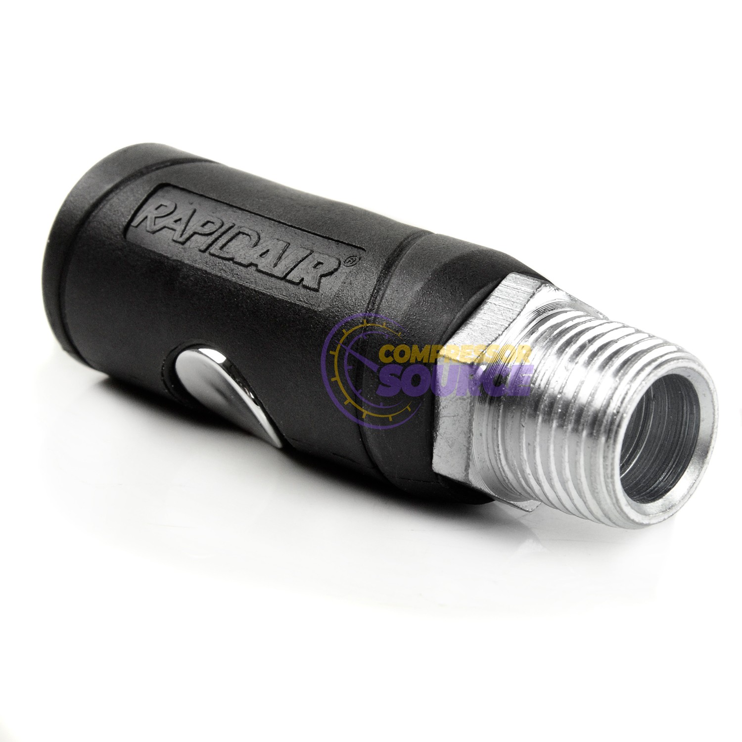 Industrial Style Safety Air Plug Coupler 1/4″ Body 1/2″ MNPT Push Button Release