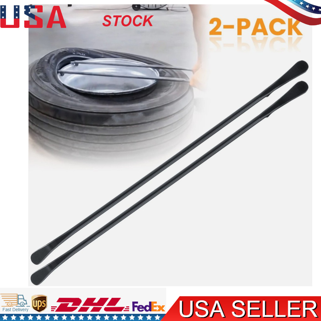 34645 Tire Mount and Demount Iron Tubeless Tire Removal Tool 37 in Black 2-Pack