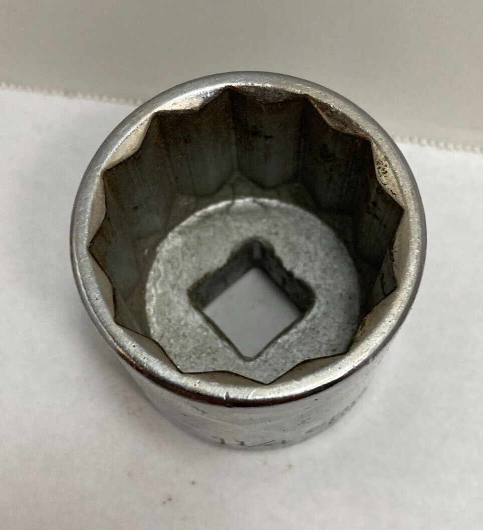 Craftsman 1/2″ Drive 1-1/4″ 12 Point Shallow Socket SAE G2 47517 Made in USA