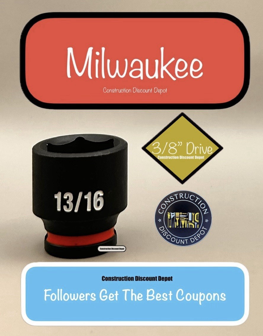 Milwaukee Socket 49-66-6111 13/16 In. Shockwave Impact Duty 3/8″ Drive