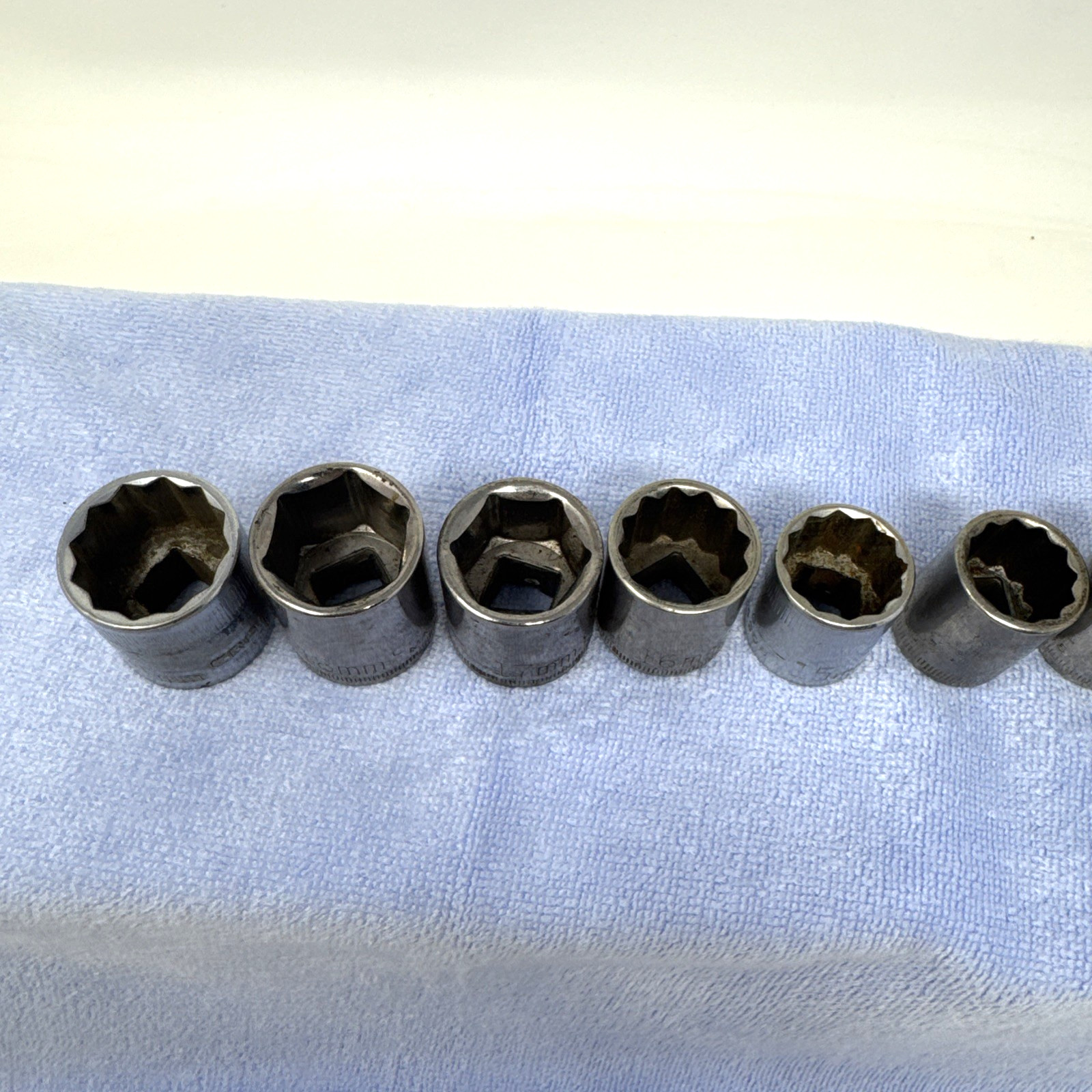 Craftsman Socket Set 3/8” Drive 8mm-19mm 6pt and 12pt lot of 12