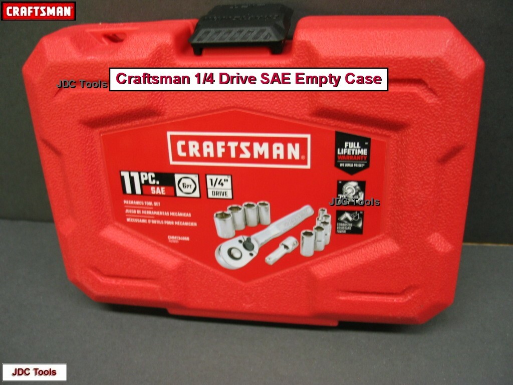 *EMPTY CASES* CRAFTSMAN 11pc STANDARD & 11pc METRIC 1/4 DRIVE RATCHET SOCKET SET