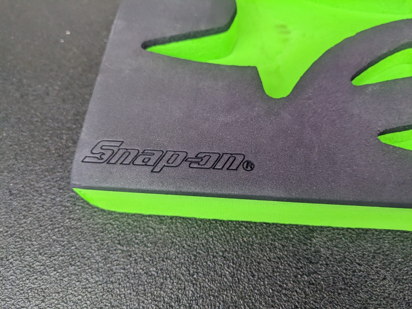 #bn061 Snap On GREEN Foam Tray Only For Adjustable Wrenches ADHW12AG & ADHW8AG
