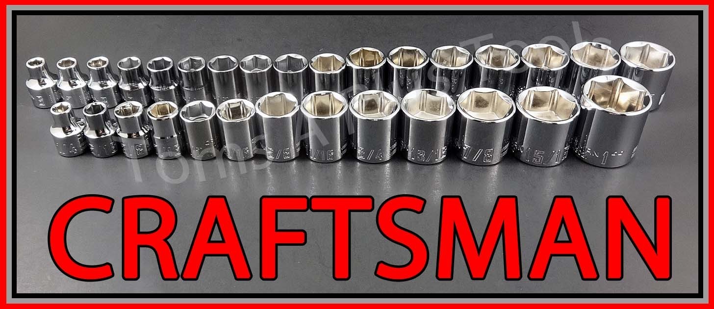 CRAFTSMAN TOOLS 56pc Short & Deep 3/8 SAE METRIC 6pt ratchet wrench socket set