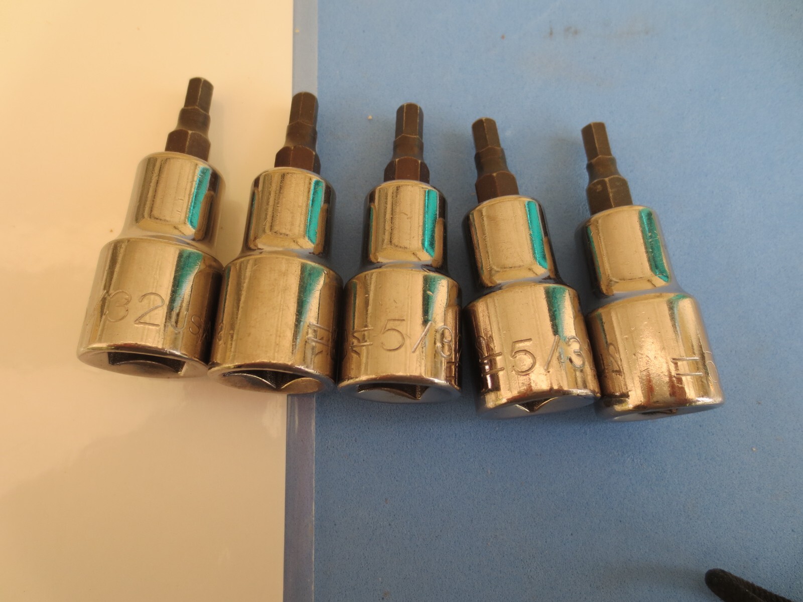 (5 pc Lot), 5/32″ Hex Bit Socket, 3/8″ Drive ★ ★ Made in USA ★ ★