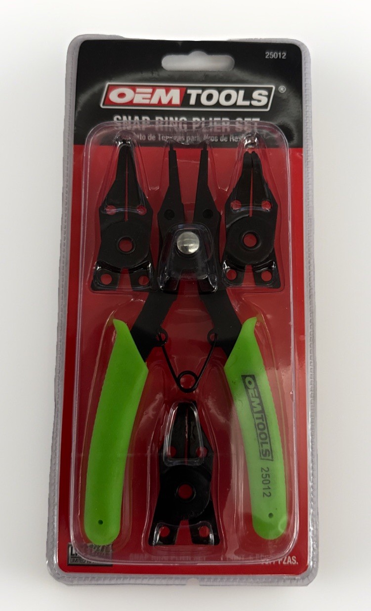 OEMTOOLS 25012 4 in 1 Combination Snap Ring Pliers Set, Industrial Grade
