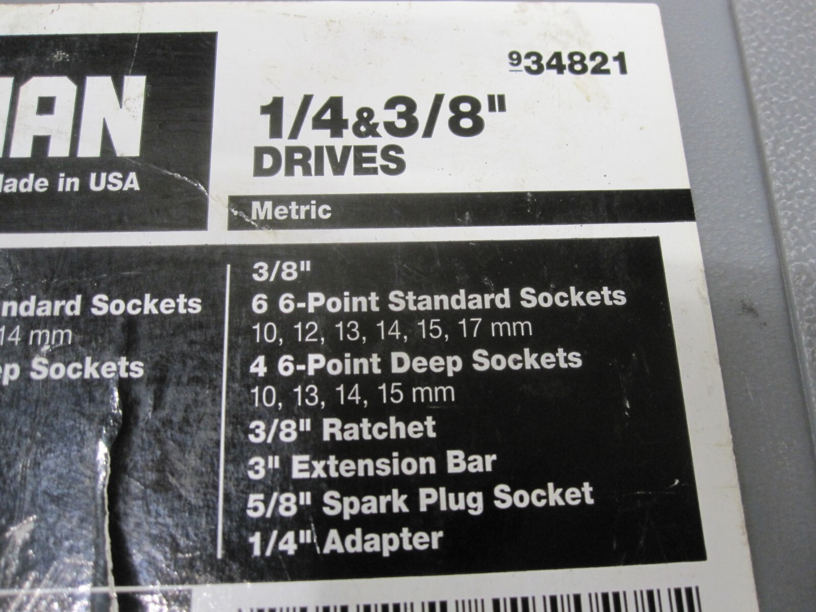 Vintage Craftsman 3/8″ Drive 24pc SAE 6pt Socket Ratchet Set 34821 Made in USA