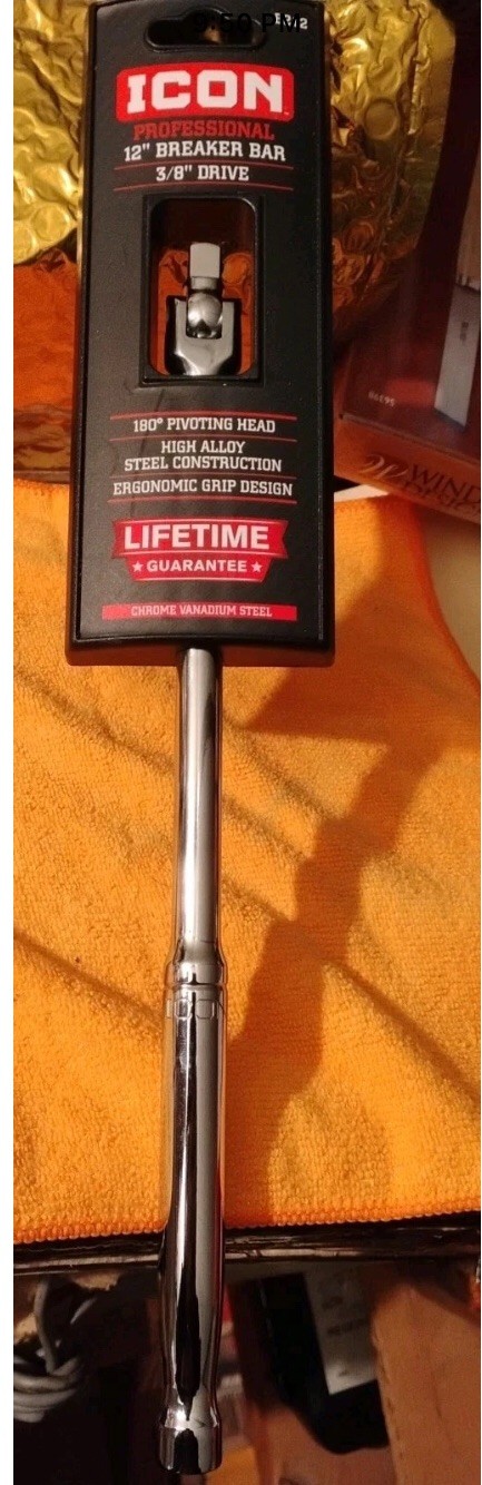 NEW ICON Professional 63855 3/8 in. Drive 12 in. Breaker Bar B212