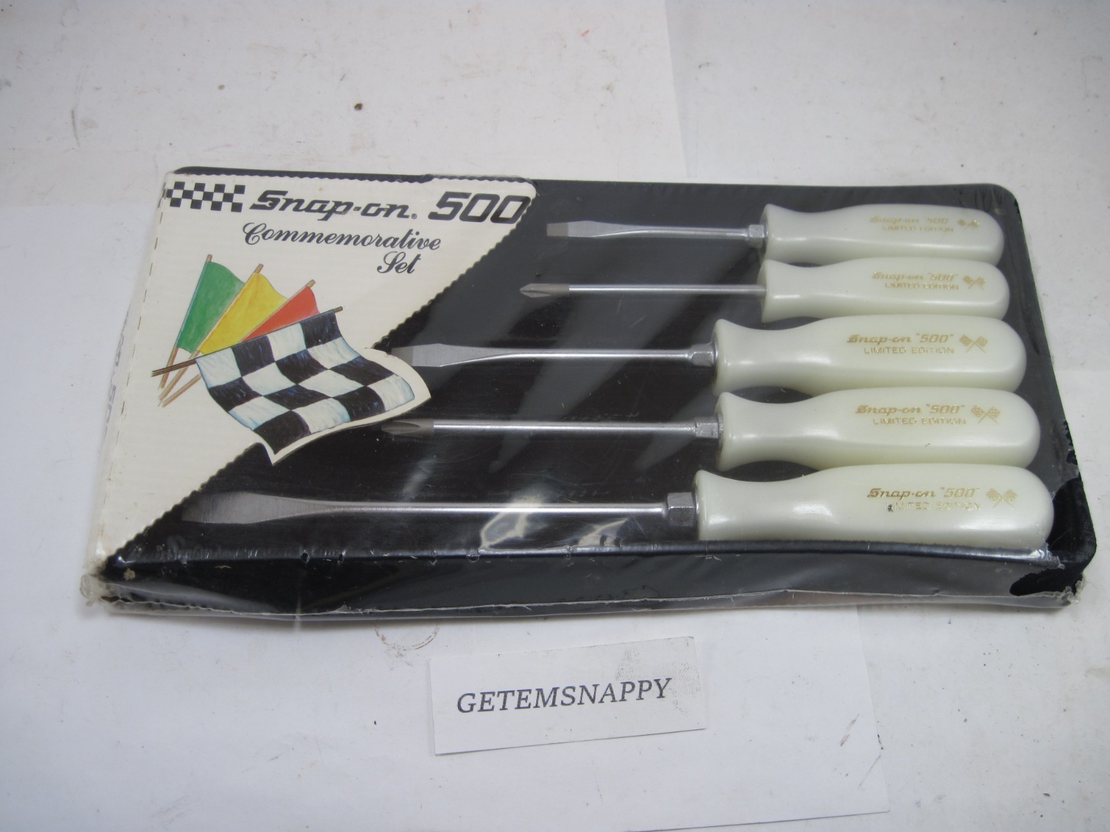 Vintage Snap On Indi 500 Commemorative Combination Screwdriver Set NOS UNUSED