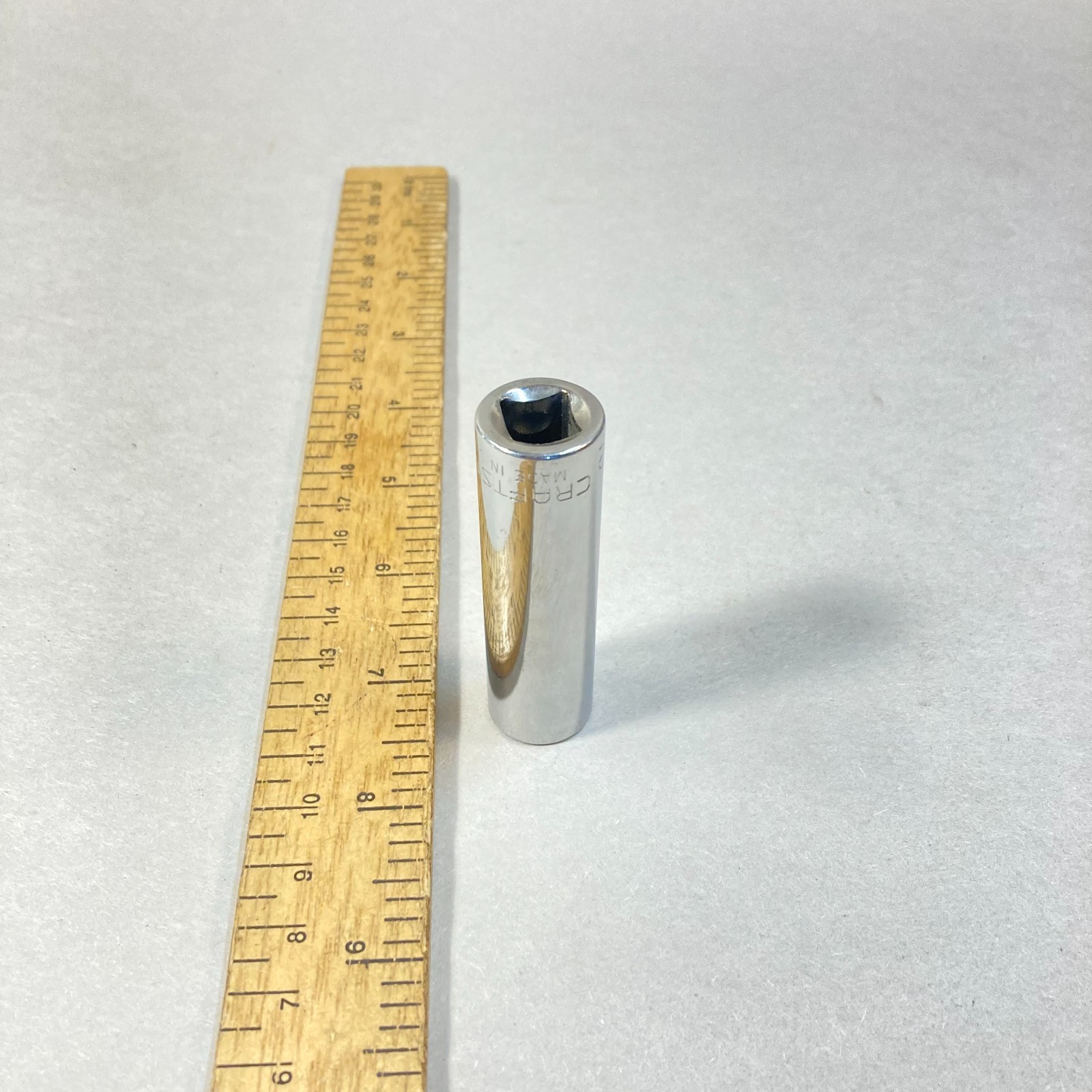 Craftsman 1/2″ Socket Deep Well 3/8″ Drive 12 Point SAE -G- #43312 USA