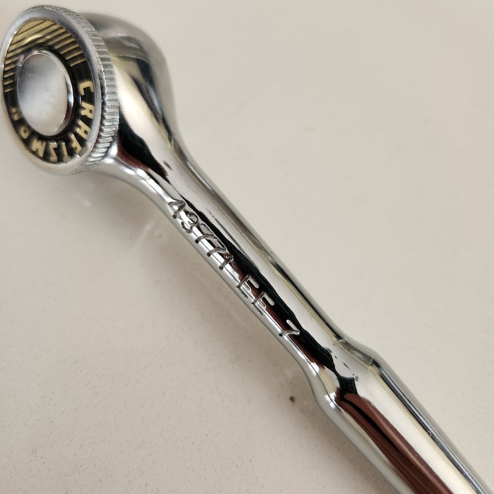 Vintage Craftsman 43771 EE 7 1/4″ Inch Drive Chrome Ratchet Thumb Wheel NICE!
