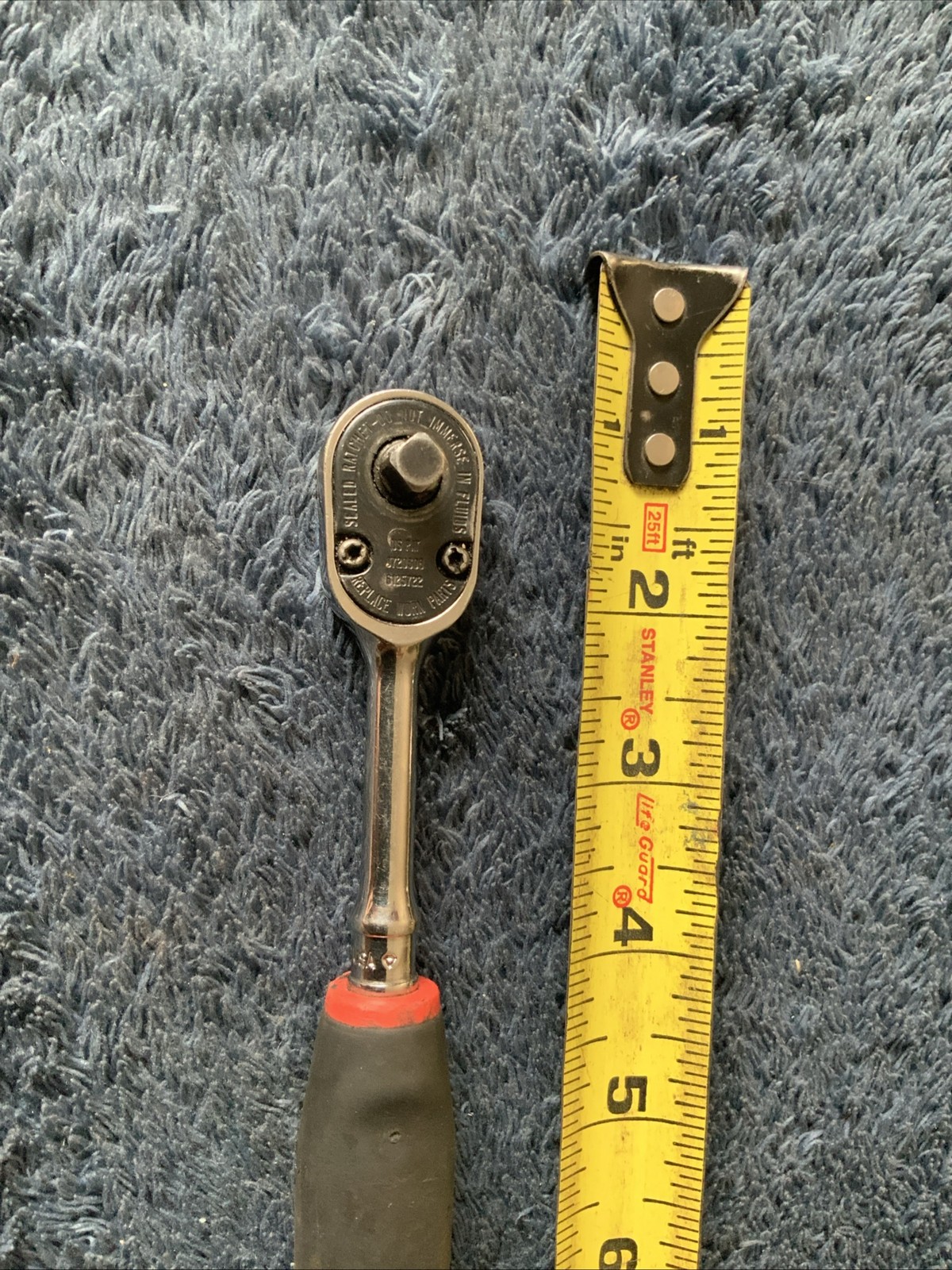 Snap On Thl72, 1/4” Drive Soft Grip Ratchet…..red…….works Fine….
