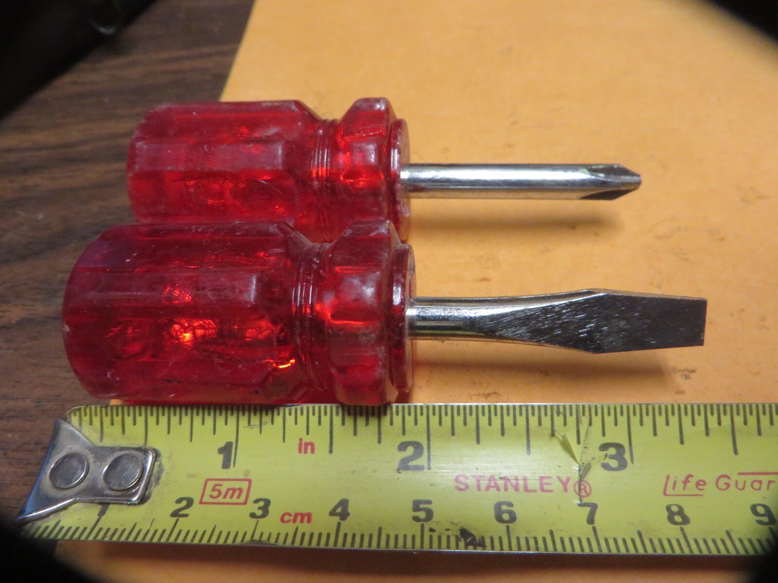 STUBBY PHILLIPS and FLAT BLADE SCREWDRIVER SET OF 2